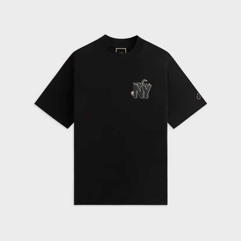 Kith Women Mockneck Vintage NY Apple Tee - Black sold by Kith
