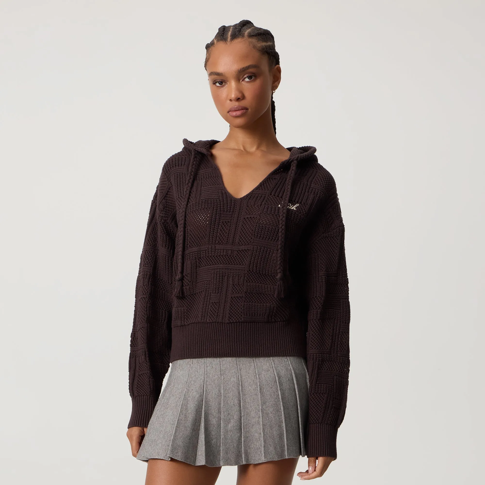 Kith Women Celyse II Patchwork Sweater Hoodie - Incognito sold by Kith product image thumbnail 2
