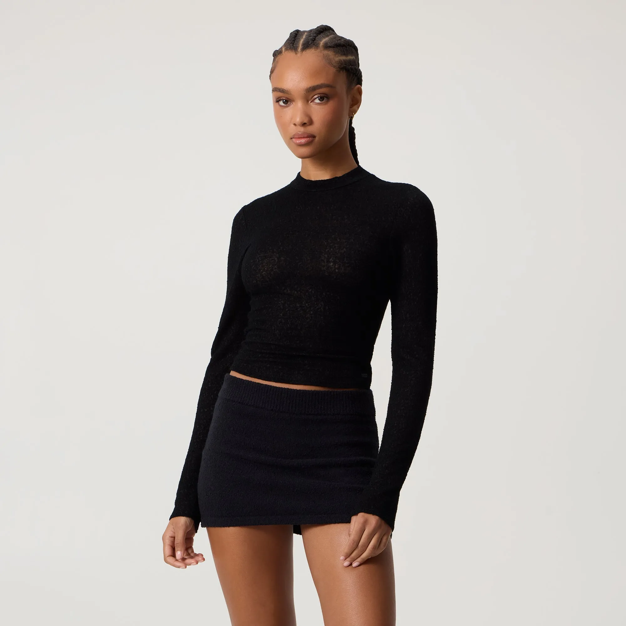 Kith Women Mulberry IV Boucle Long Sleeve - Black sold by Kith product image thumbnail 2
