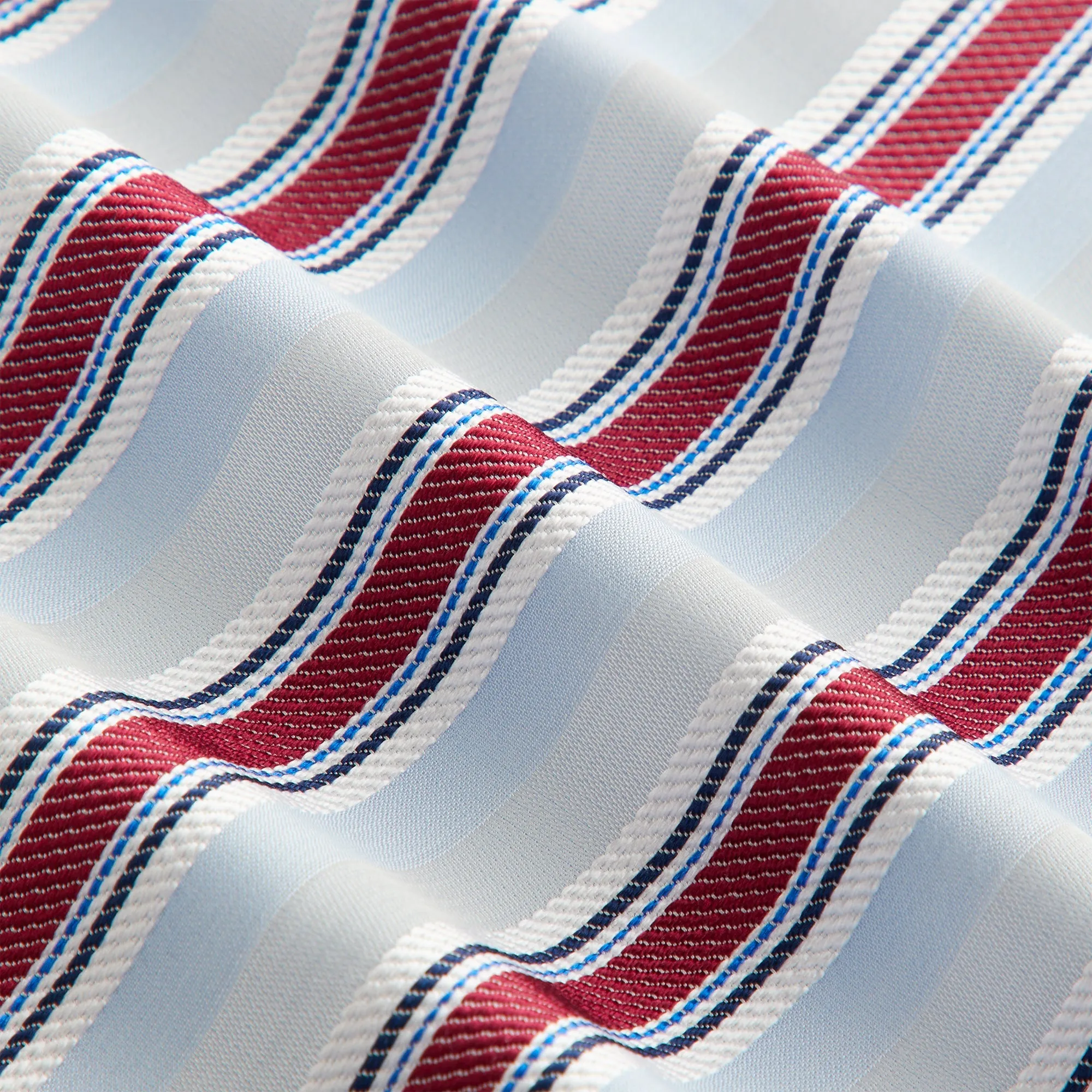 Kith Women Sidney Stripe Asymmetrical Shirt - Tin sold by Kith product image thumbnail 5
