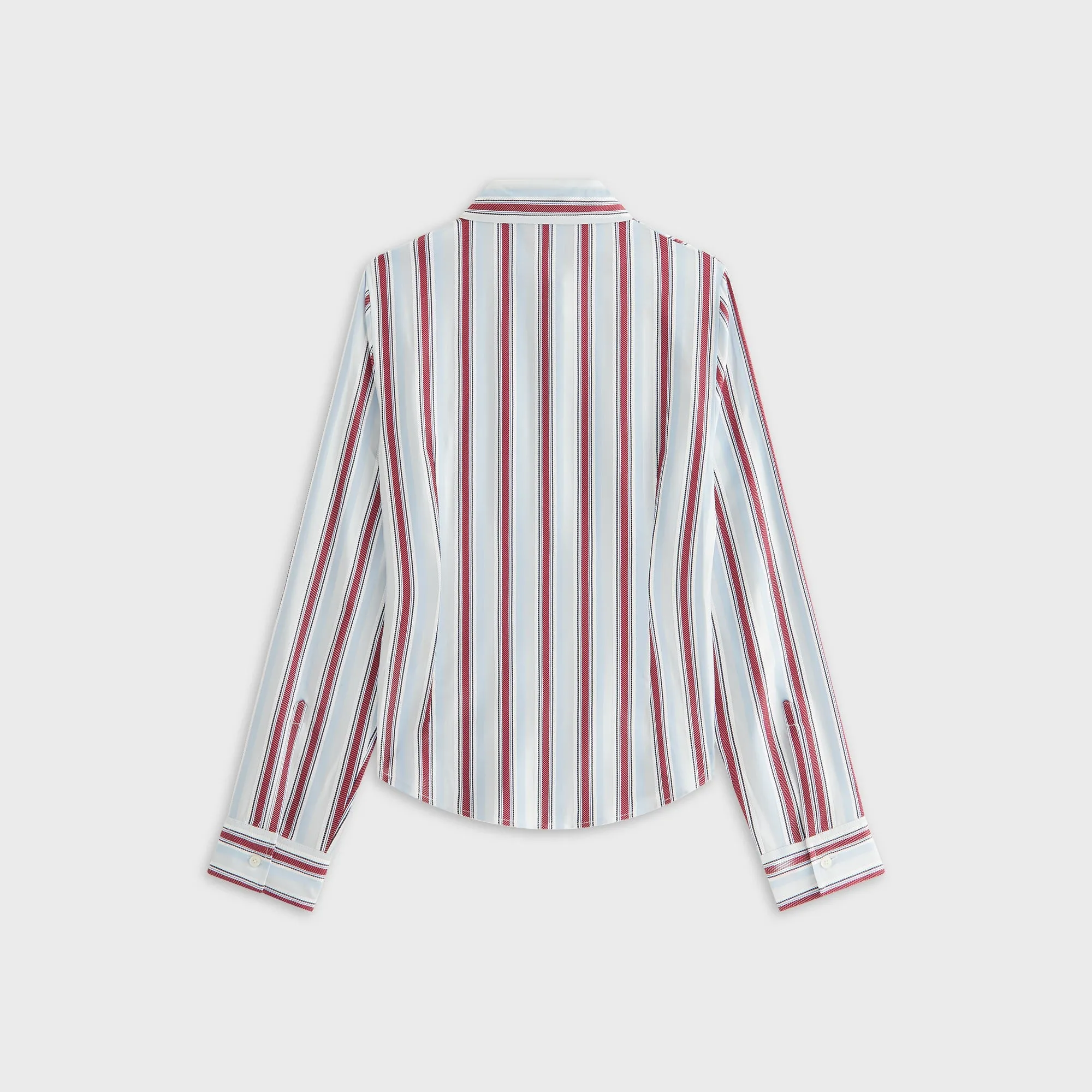 Kith Women Sidney Stripe Asymmetrical Shirt - Tin sold by Kith product image thumbnail 3