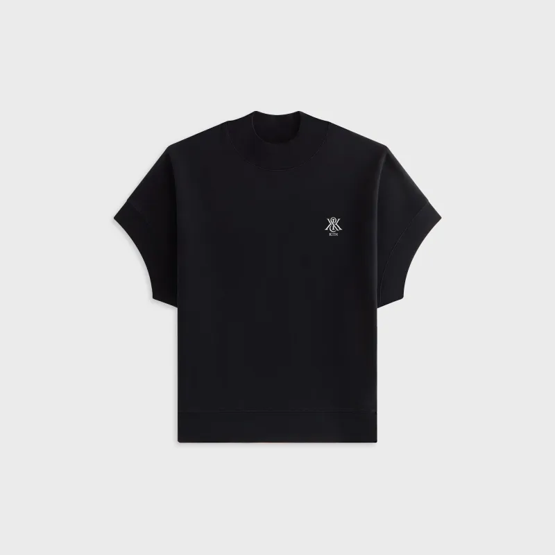 Kith Women Opal Dolman Mock Neck Short Sleeve - Black sold by Kith
