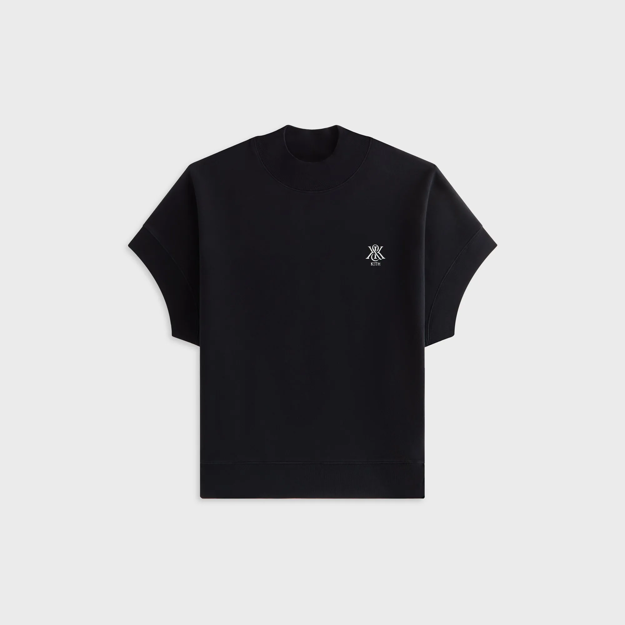 Kith Women Opal Dolman Mock Neck Short Sleeve - Black sold by Kith
