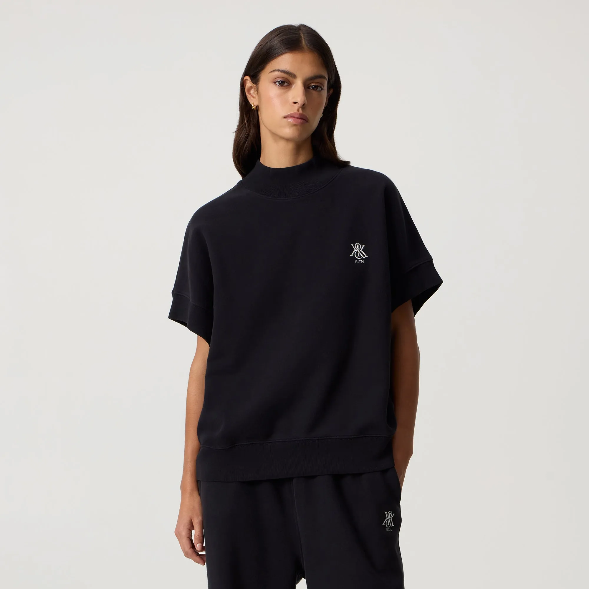Kith Women Opal Dolman Mock Neck Short Sleeve - Black sold by Kith product image thumbnail 2