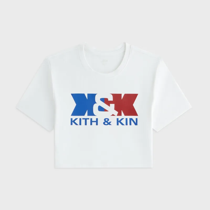 Kith Women Misha Crop Kith & Kin Sport Tee - White sold by Kith