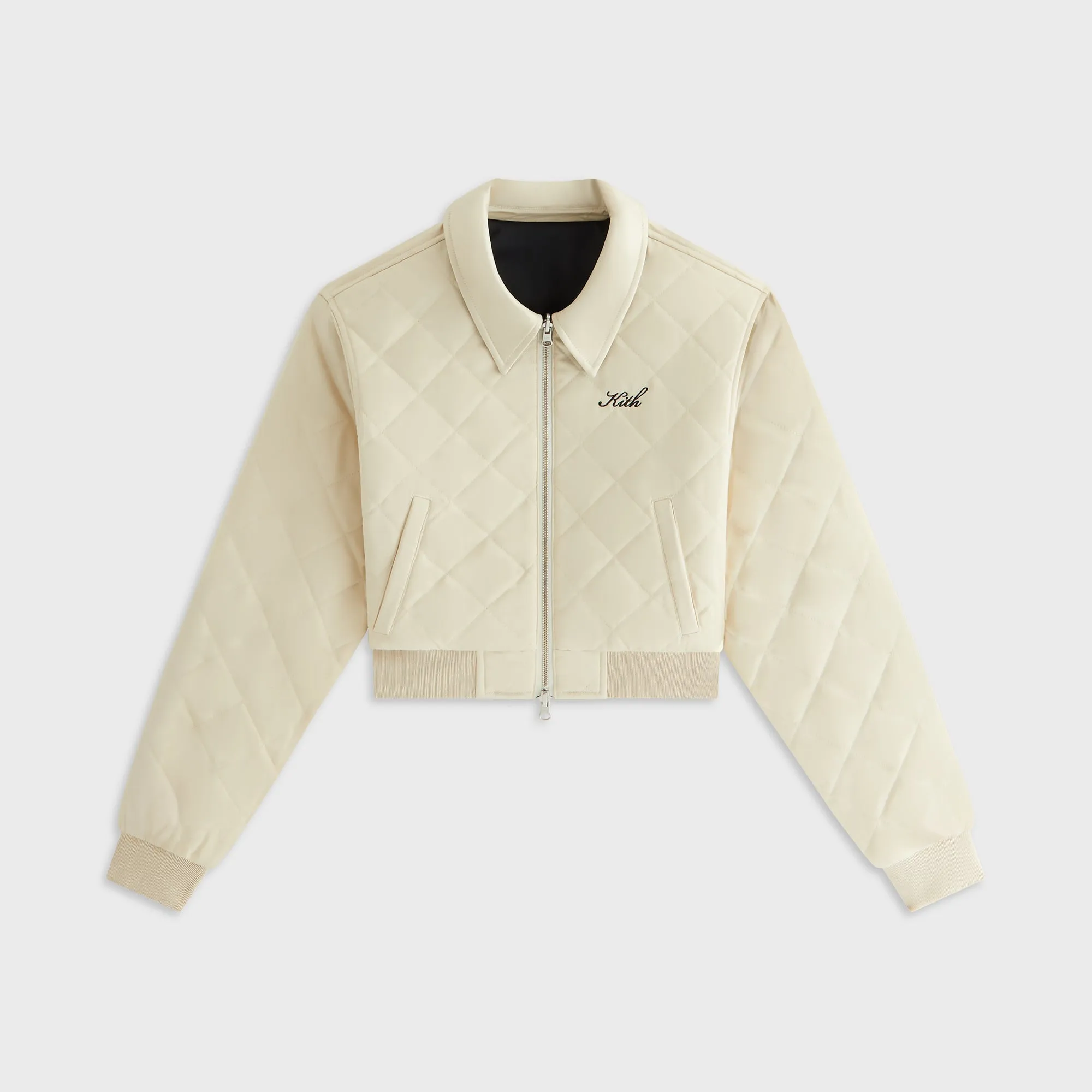 Kith Women Reversible Landry IV Cropped Bomber Jacket - Black sold by Kith product image thumbnail 5