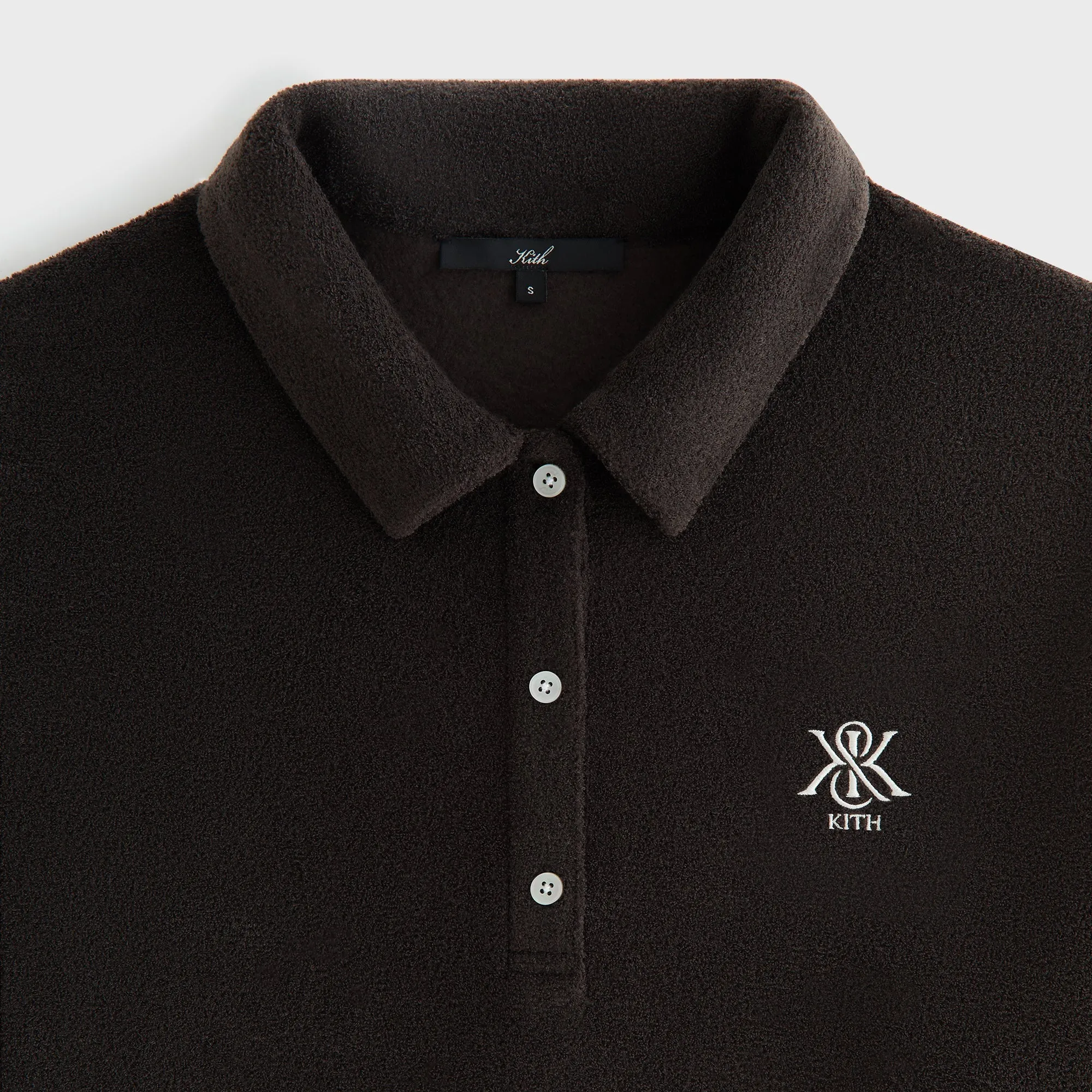 Kith Women Selma Boucle Towel Polo Long Sleeve - Kindling sold by Kith product image thumbnail 4