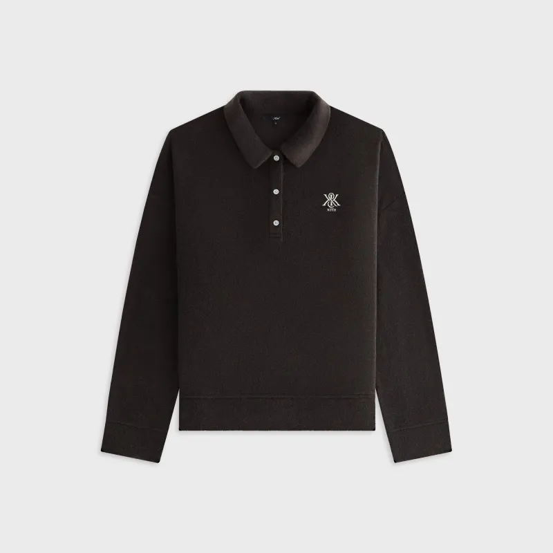 Kith Women Selma Boucle Towel Polo Long Sleeve - Kindling sold by Kith