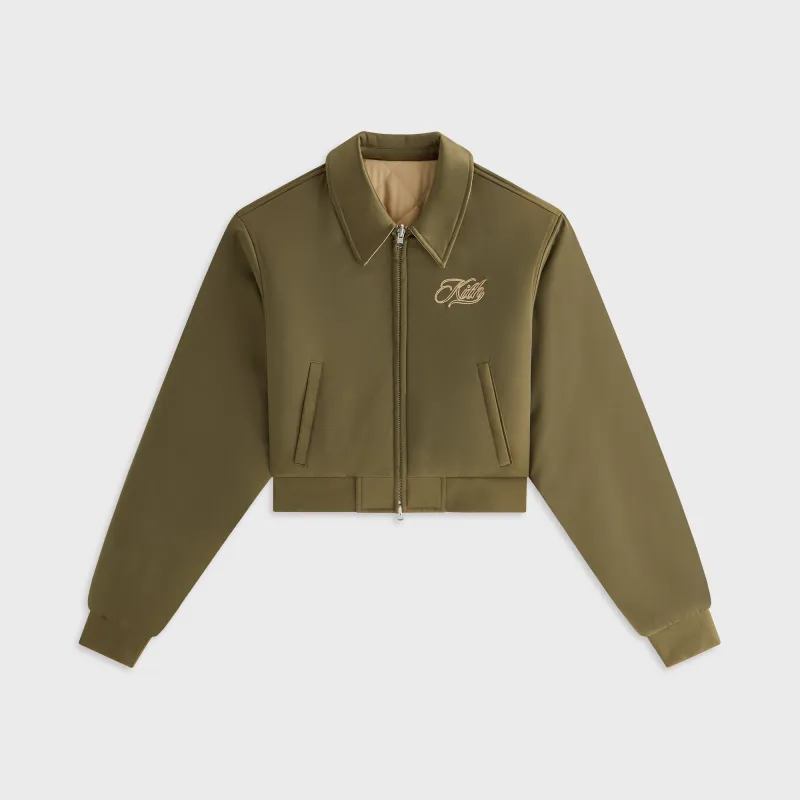 Kith Women Reversible Landry IV Cropped Satin Bomber Jacket - Canopy sold by Kith