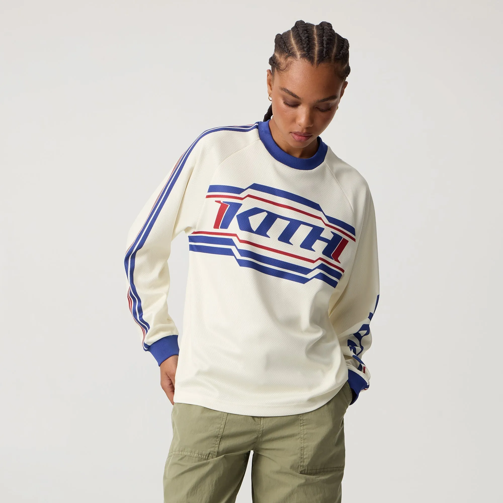 Kith Women Ridley Retro Moto Tech Long Sleeve - Sandrift sold by Kith product image thumbnail 2