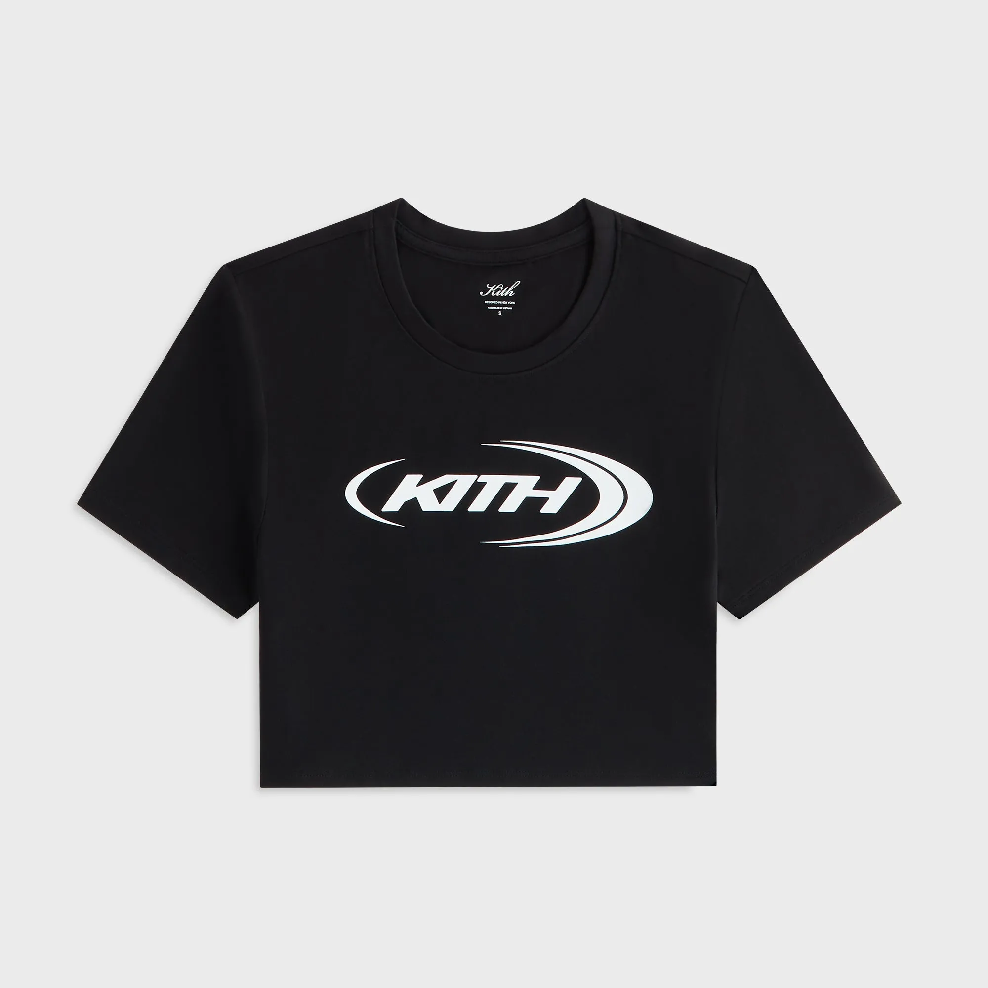 Kith Women Misha Crop Outline Logo Tee - Black sold by Kith