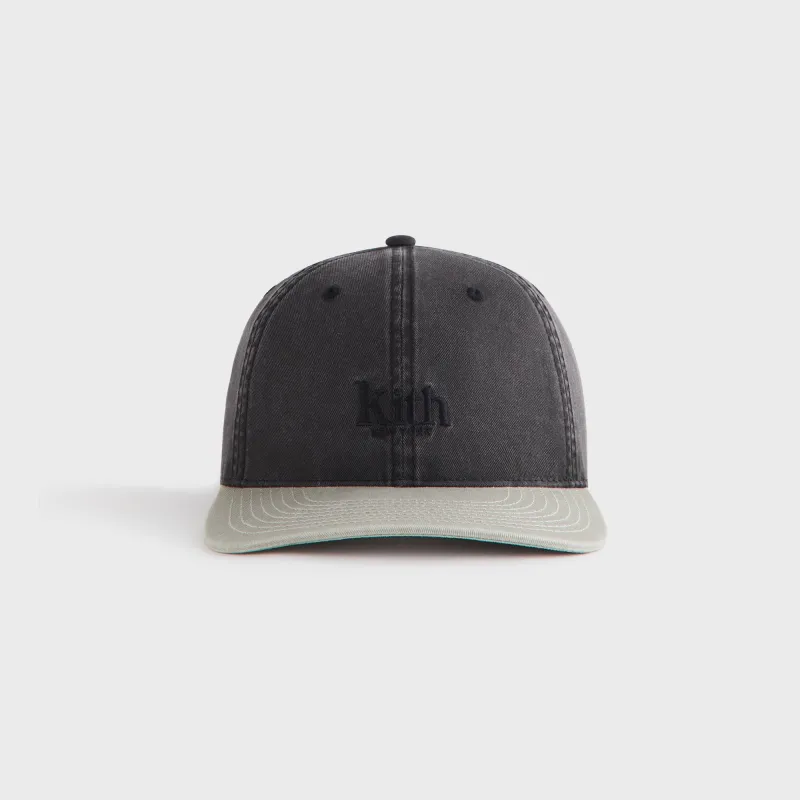 Kith Women Washed Twill Serif Bay Low Classic Cap - Black sold by Kith