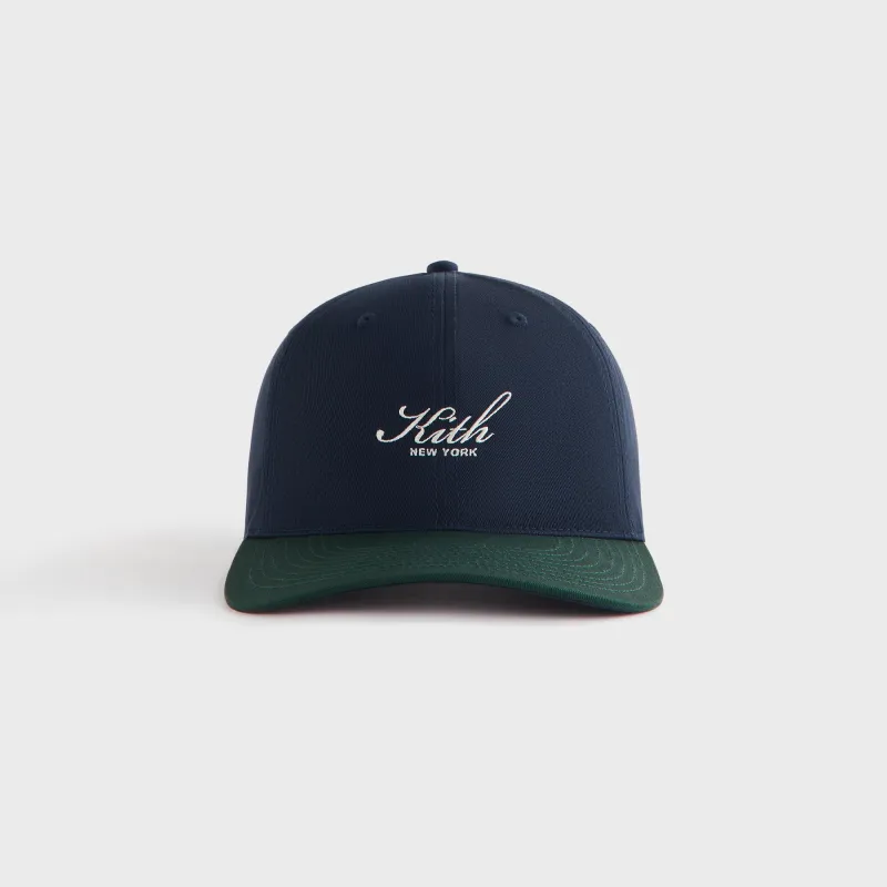 Kith Women Two-Tone Twill Kith Script Cap - Nocturnal sold by Kith