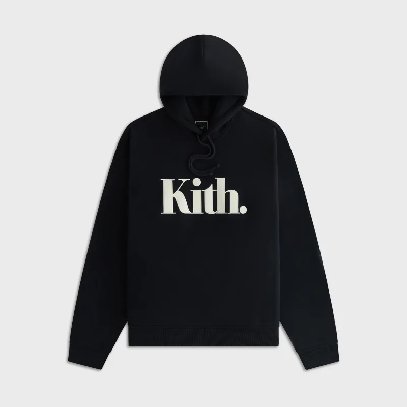 Kith Women Maverick Punctuated Logo Hoodie - Black sold by Kith