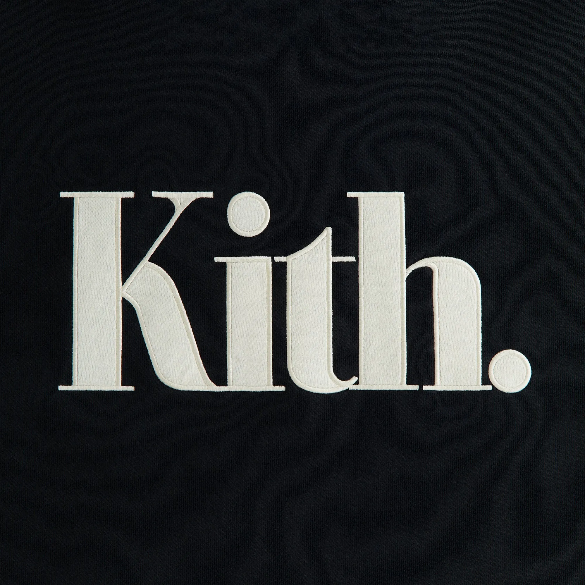 Kith Women Maverick Punctuated Logo Hoodie - Black sold by Kith product image thumbnail 4