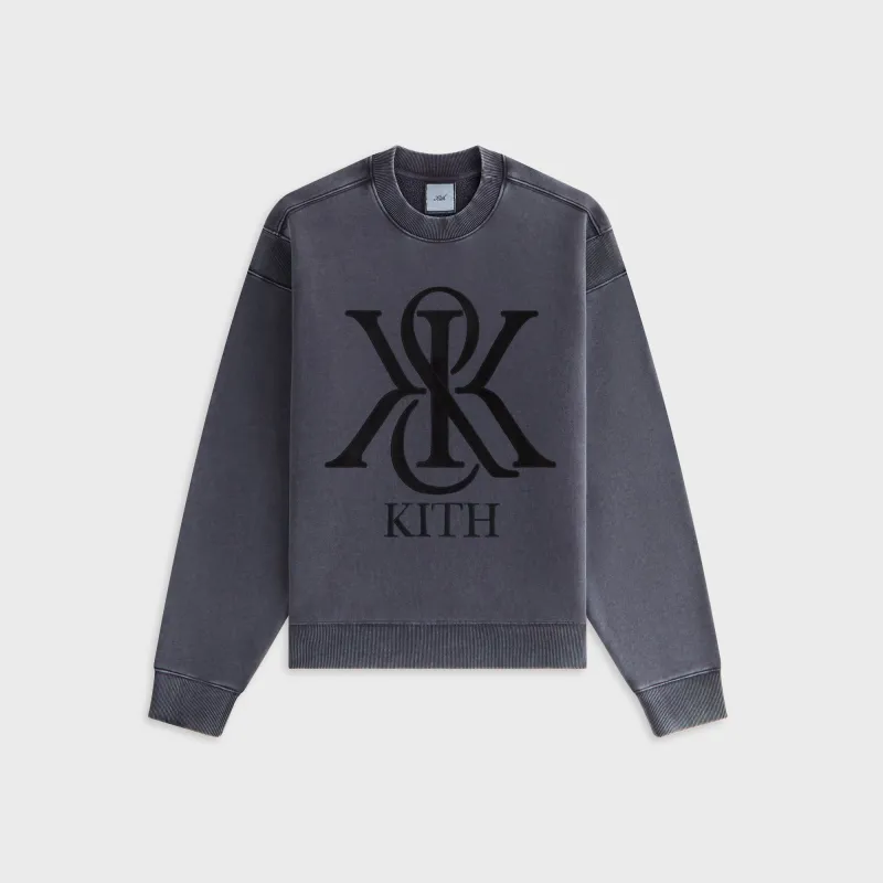 Kith Women Asher III Crest Crewneck - Black sold by Kith