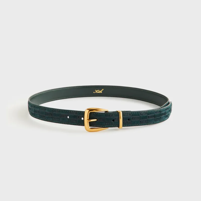 Kith Women Monogram Debossed Suede Belt - Stadium sold by Kith