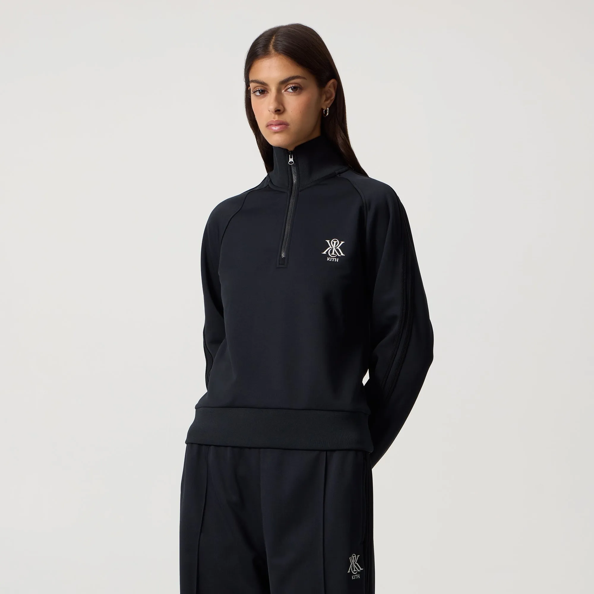 Kith Women Everly Tricot Track Quarter Zip - Black sold by Kith product image thumbnail 2