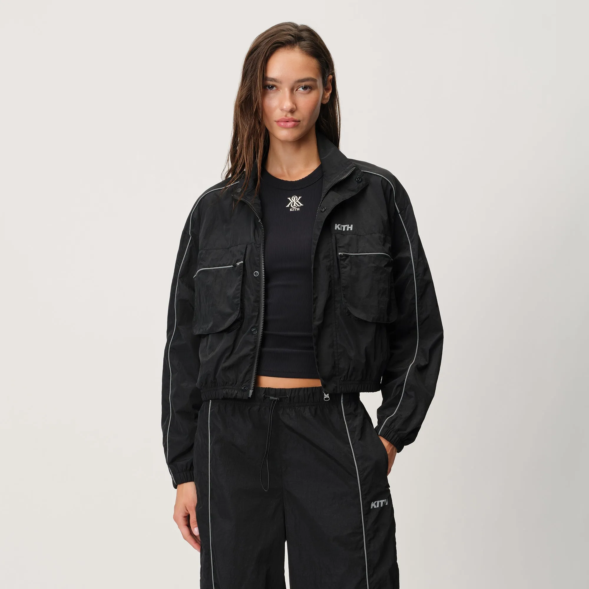 Kith Women Lowen Nylon Track Jacket - Black sold by Kith product image thumbnail 2