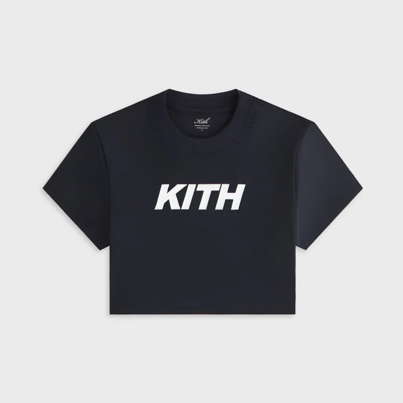 Kith Women Misha Crop Speed Logo Tee - Black sold by Kith