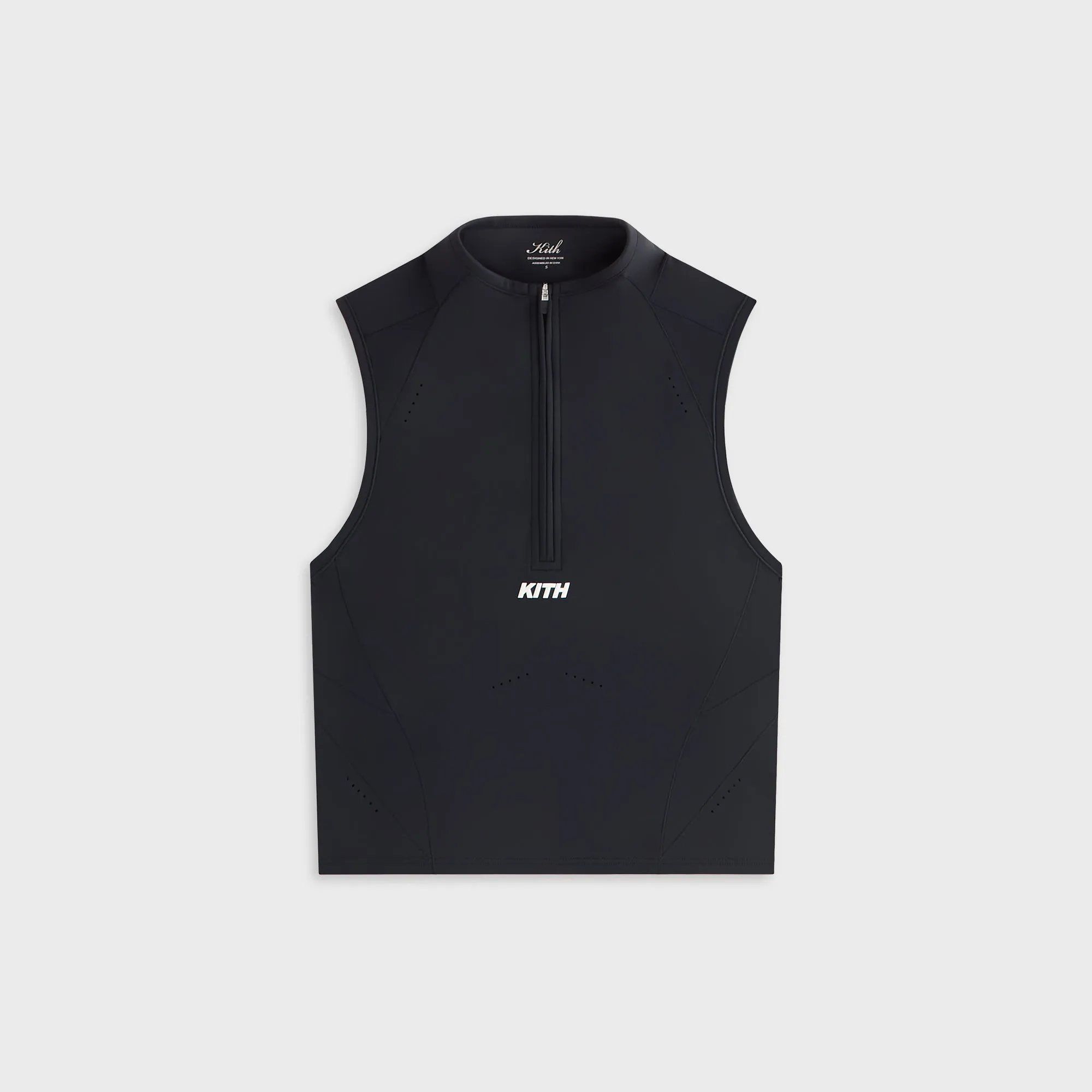 Kith Women Peryn Panelled Half Zip Tank - Black sold by Kith