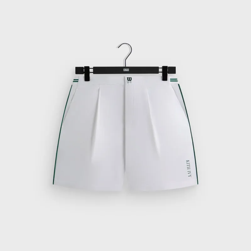 Kith Ivy for Wilson Meridian Pleated Short - White sold by Kith