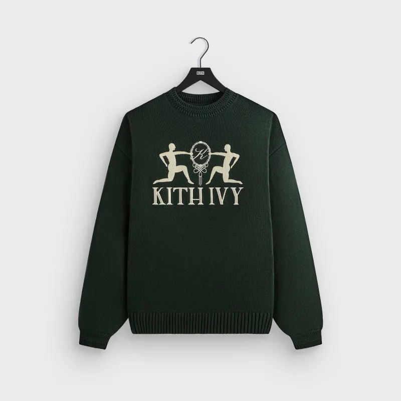 Kith Ivy Emblem Crewneck Sweater - Ivy Green sold by Kith