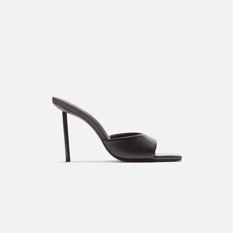 Black Suede Studio Yara Heel - Black Buffed Nappa sold by Kith