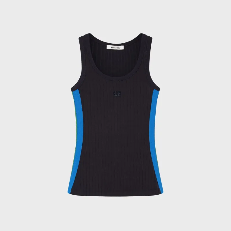 Wales Bonner Spaced Rib Jersey Aria Vest - Navy sold by Kith