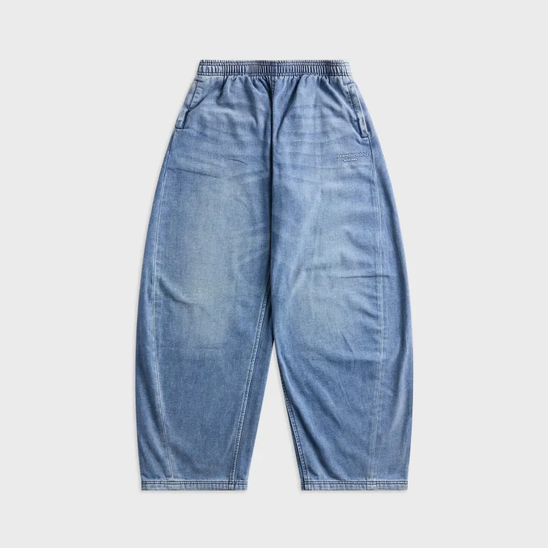 T by Alexander Wang Sweatpant with Elasticated Drawstring Waist - Washed Light Blue sold by Kith