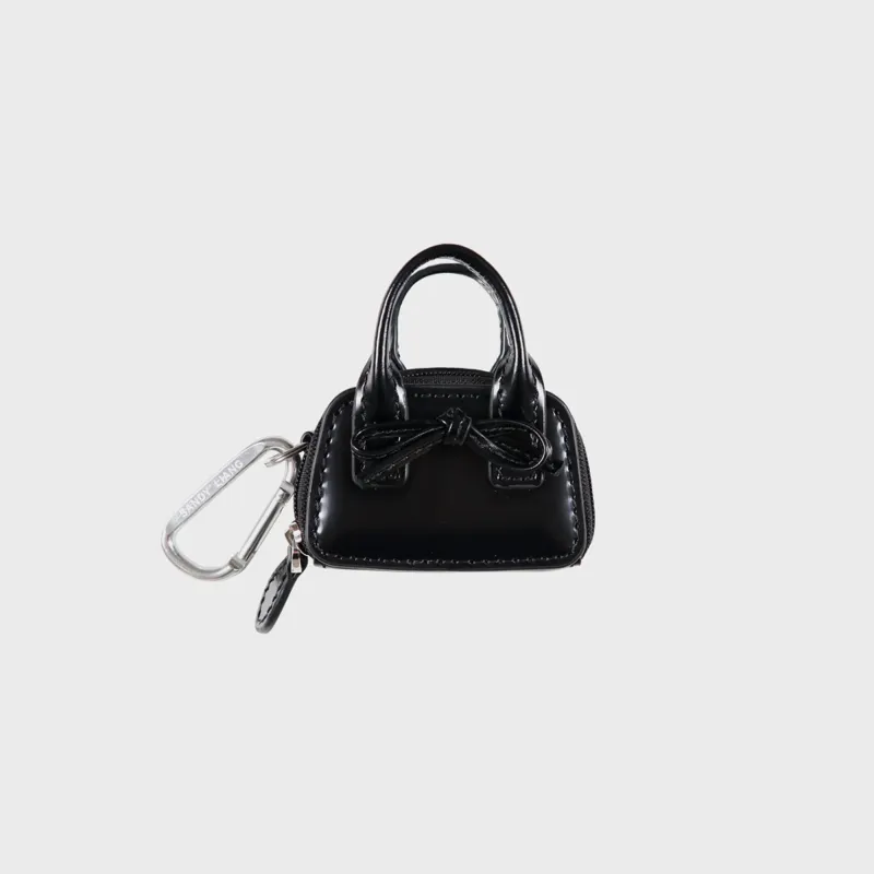Sandy Liang Secure Mini Bag Keychain - Black sold by Kith