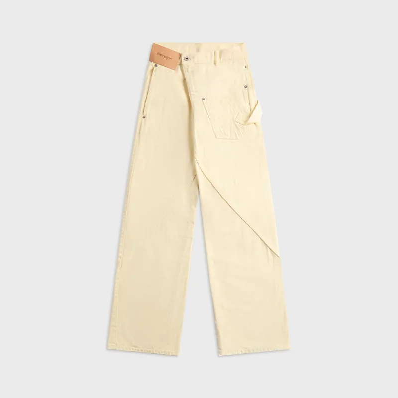 JW Anderson Twisted Workwear Trousers - Lemon sold by Kith