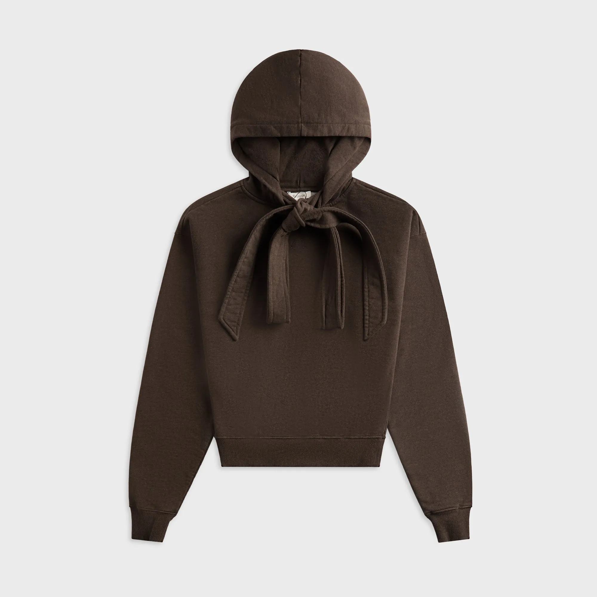 JW Anderson Tied Bow Hoodie - Dark Brown sold by Kith