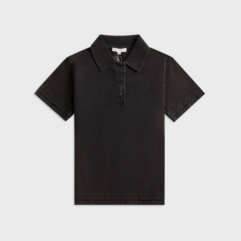 JW Anderson Layered Short Sleeve Polo Top - Black made by Kith