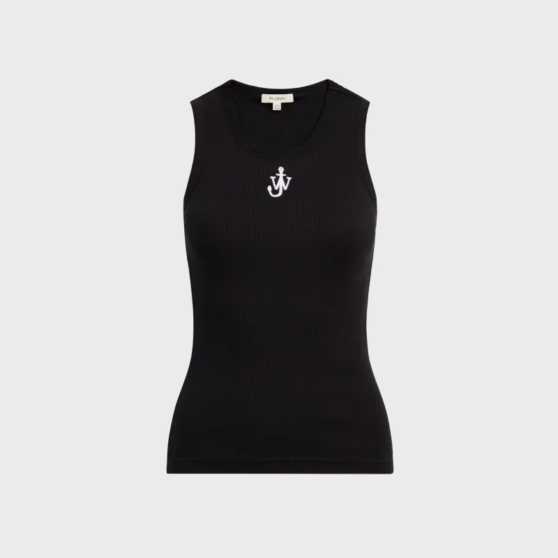JW Anderson Anchor Embroidery Vest - Black sold by Kith