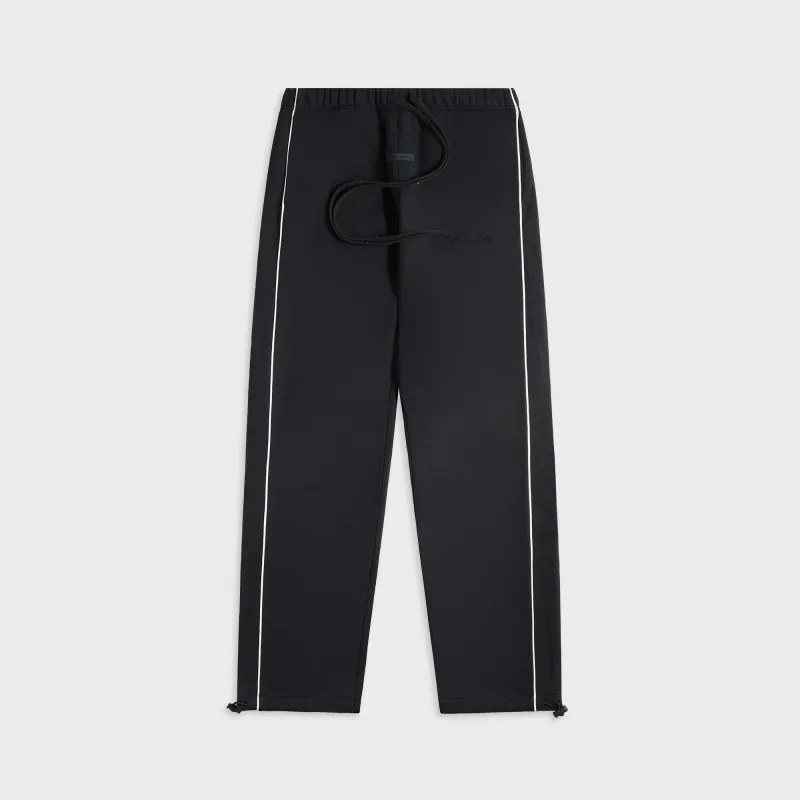 Essentials Relaxed Fleece Sweatpant With Piping - Jet Black / Cloud White sold by Kith