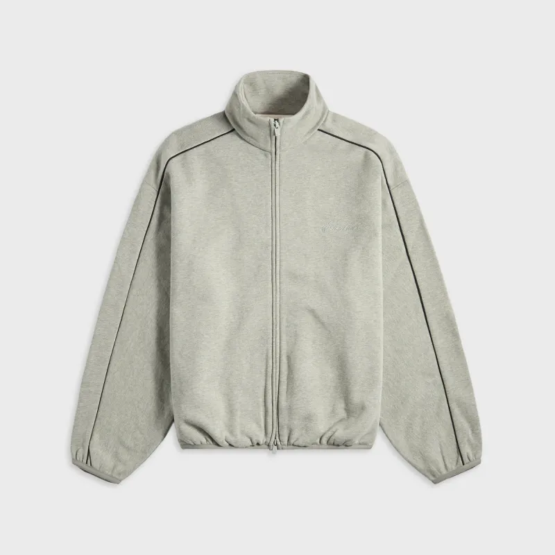 Essentials Modern Fit Fleece Track Jacket - Concrete Heather / Black sold by Kith