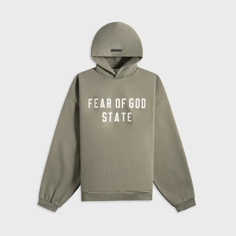 Essentials 90S Fit Fleece Hoodie - Moss sold by Kith