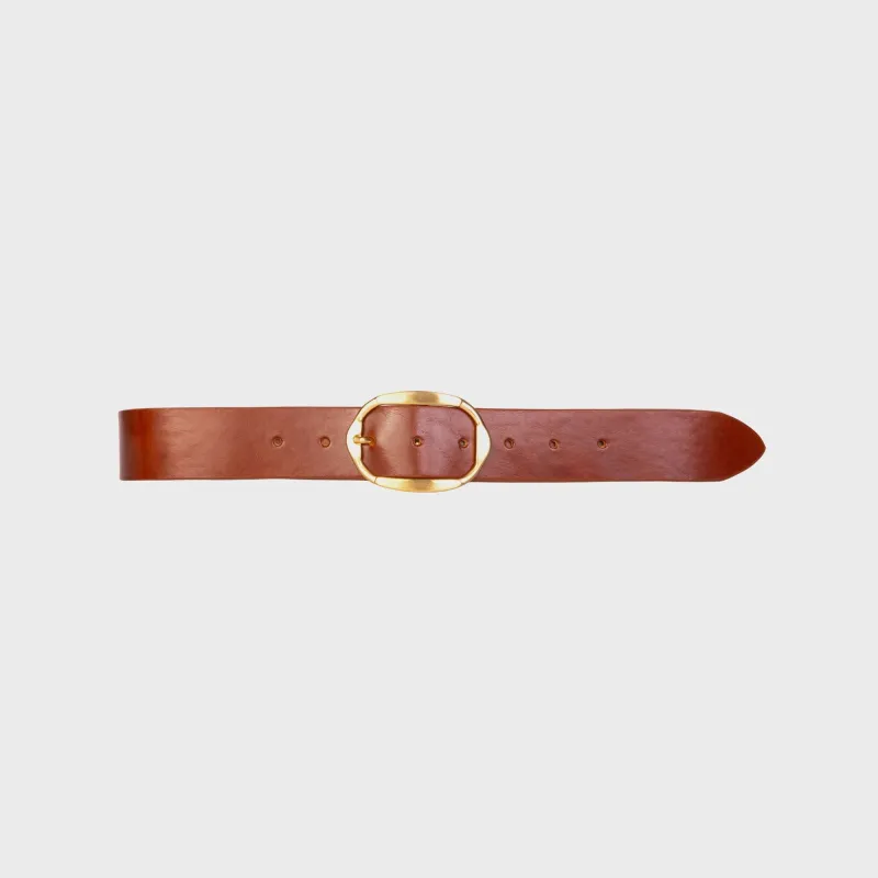 Black Suede Studio Dune Belt - Cappucino Leather sold by Kith