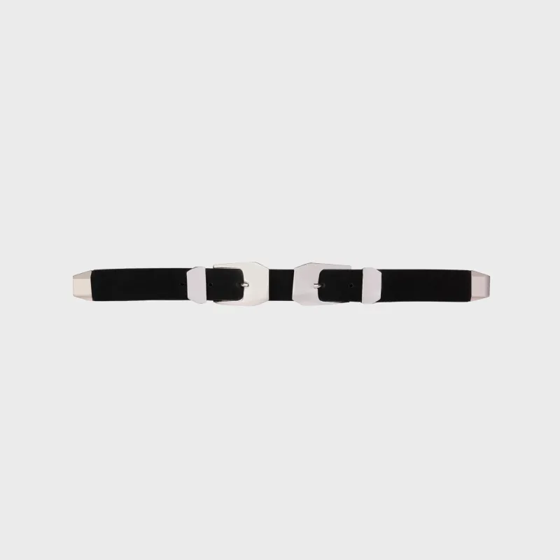 Black Suede Studio Daria Belt - Black Suede sold by Kith