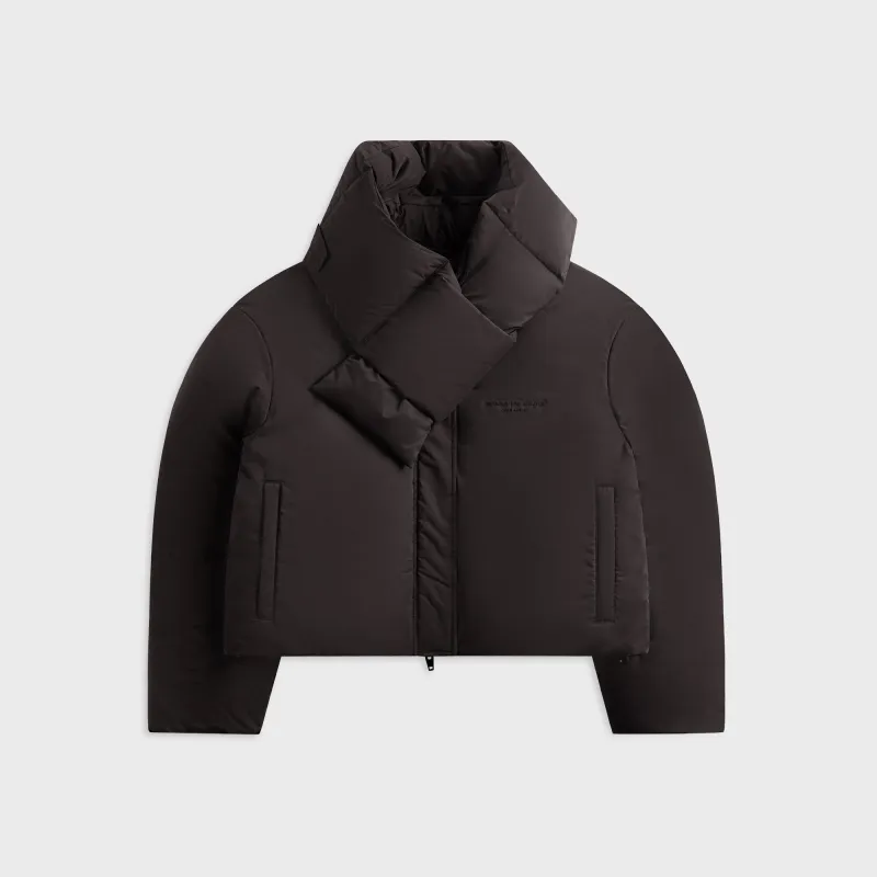 Alexander Wang Cropped Puffer with Detachable Scarf - Black sold by Kith