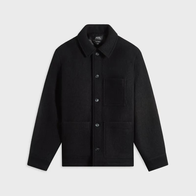 A.P.C. Veste Emile Logo Outerwear - Black sold by Kith