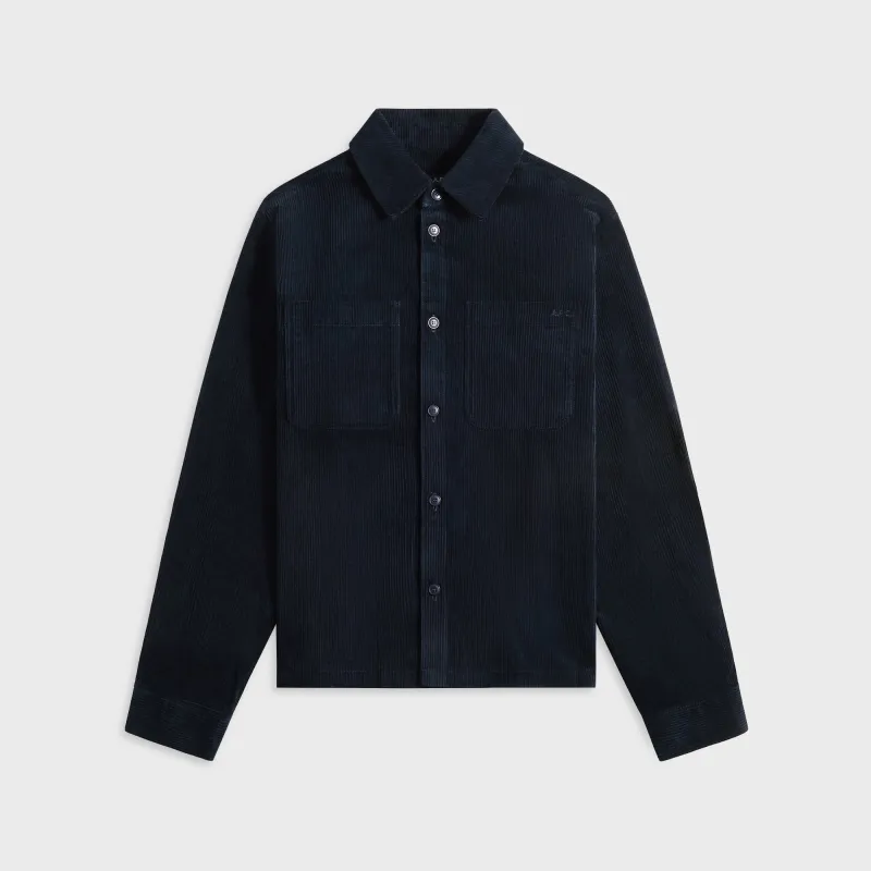A.P.C. Surchemise Leon Overshirt - Iak Dark Navy made by Kith