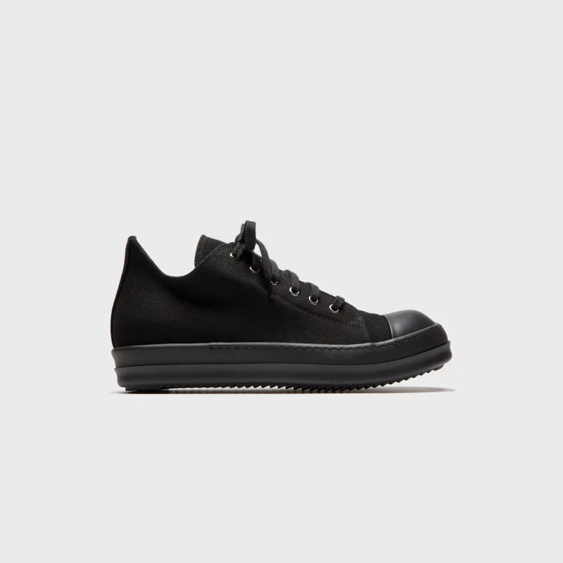 Rick Owens Concordians Low Sneaks - Denim Black / Black sold by Kith