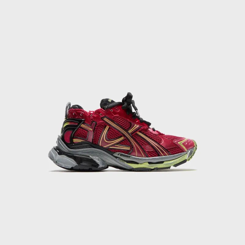 Balenciaga Runner Sneaker - Red / Fluorescent Yellow / Grey / Black sold by Kith