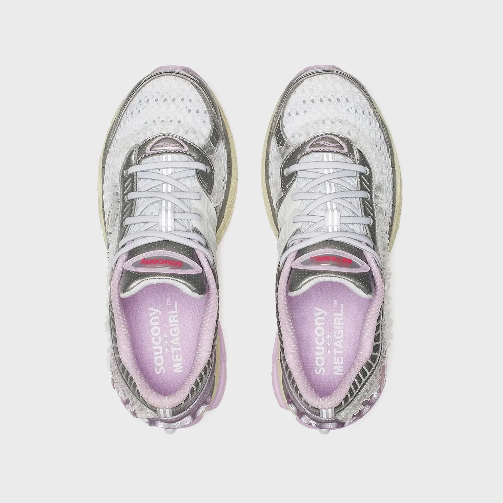 Saucony WMNS Metagirl Progrid Paramount - Moon / Lilac / Metallic Silver sold by Kith product image thumbnail 3
