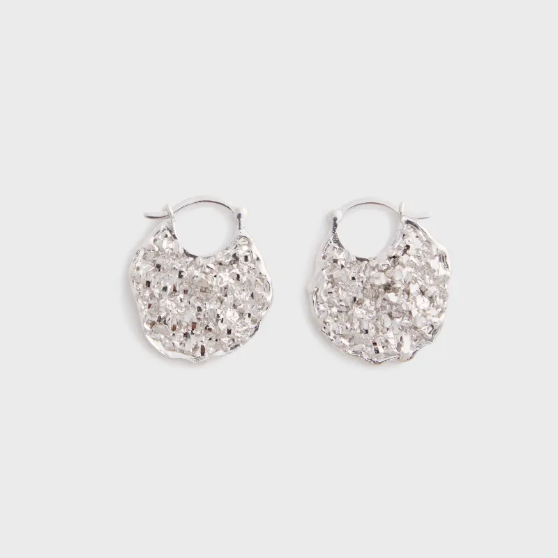 Veneda Carter Small Hoop Earring - Rhodium sold by Kith