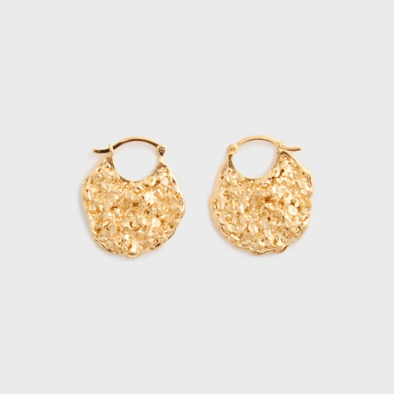 Veneda Carter Small Hoop Earring - Gold sold by Kith