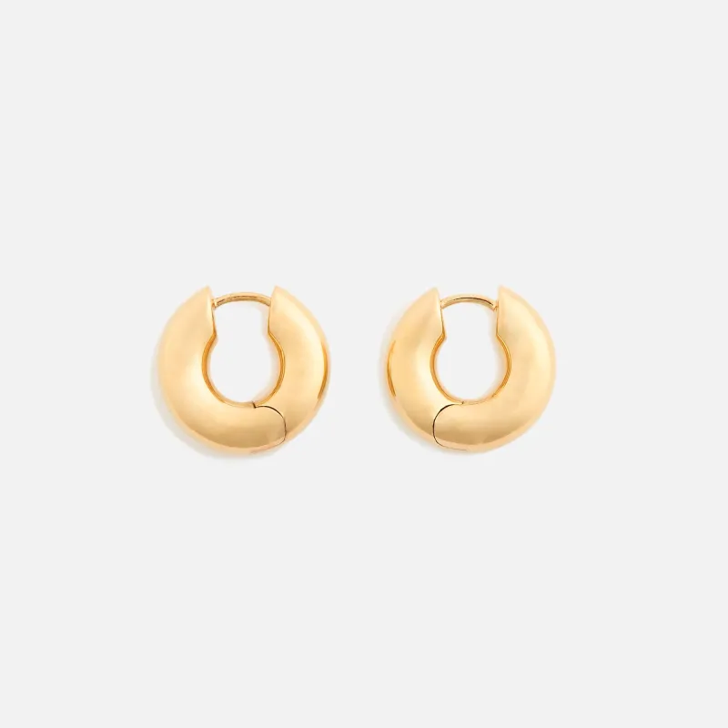 Tom Wood Chunky Hoops Small  - Gold sold by Kith