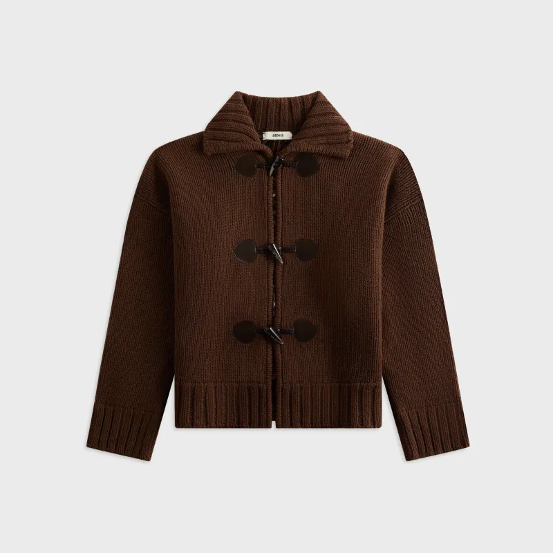 Siedres Ollie Cardigan with Printed Lining - Brown sold by Kith